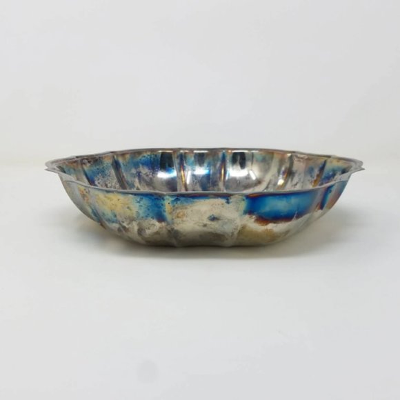 Vintage Scalloped Low Profile Silver Bowl International Silver Company - Picture 1 of 9